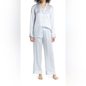 Wedding Silk Blue Pajama Set